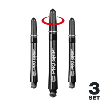 Target Pro Grip Spin Shafts - 3 Sets - Schwarz Short 34mm
